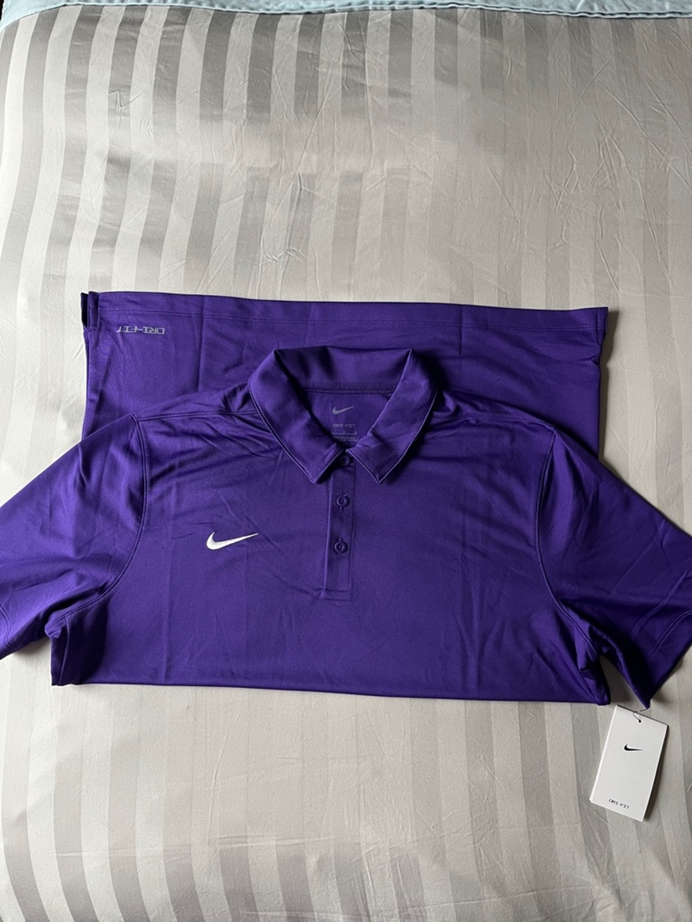 Nike Purple Golf Polo with White Swoosh